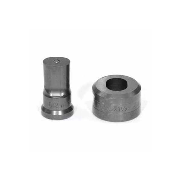 Punch And Die Set, Oblong, 34 X 1 In Punch, 2532 X 1132 In Die Sizes Included, 2 Piece, For Use
